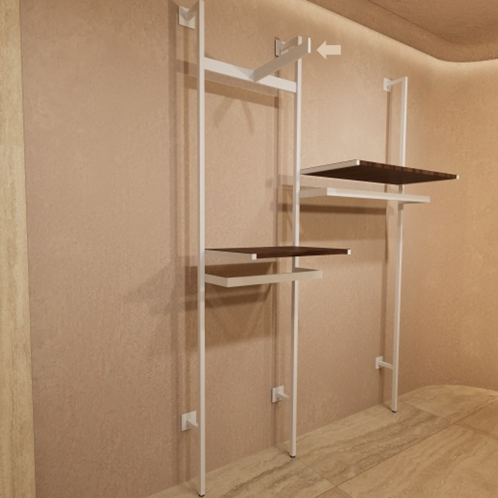 Bracciolo dritto Shelf / Partenope bianco cm40