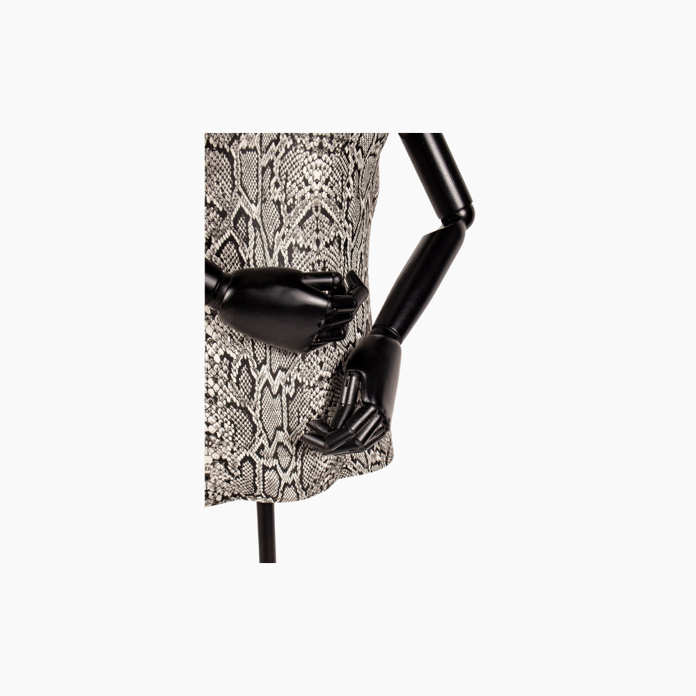 Busto Uomo Pitone Braccia/Base Nero