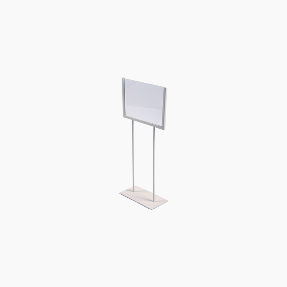 Espositore Portaprezzo Cartello Bianco h 45