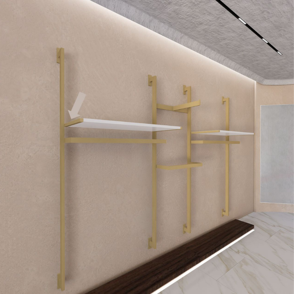 Coppia Reggimensola Shelf  Oro