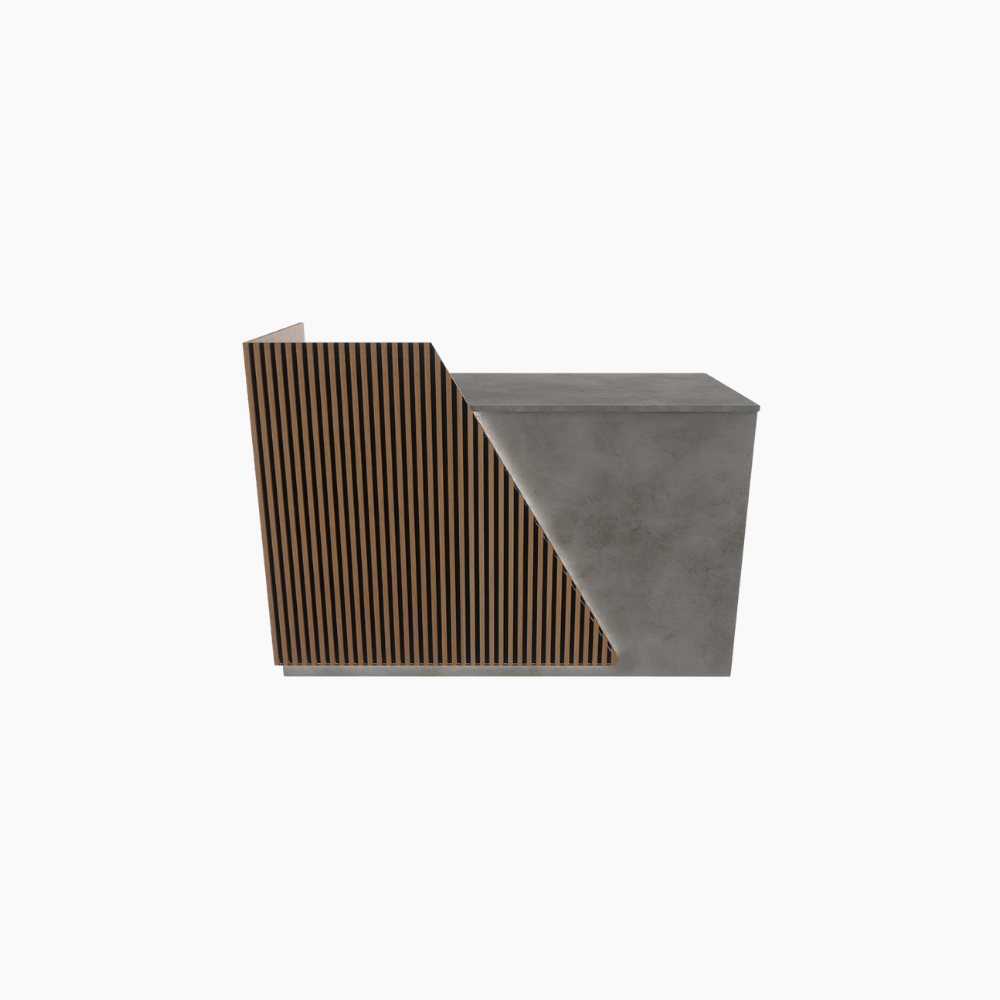Banco Slive Luminoso cm160 Grigio frontale Alburno