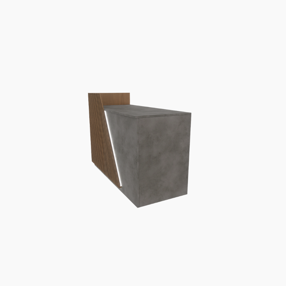 Banco Slive Luminoso cm160 Grigio frontale Alburno