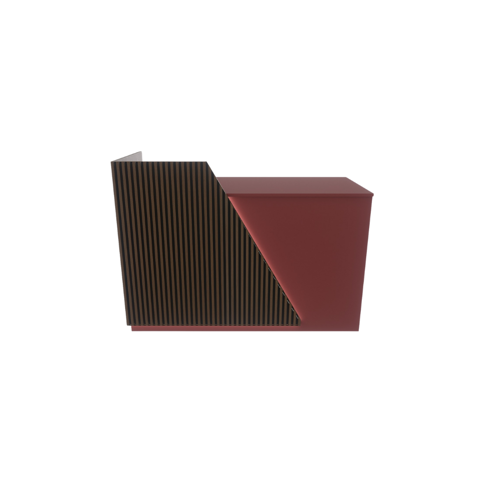 Banco Slive Luminoso cm160 Magenta frontale Noce Antico