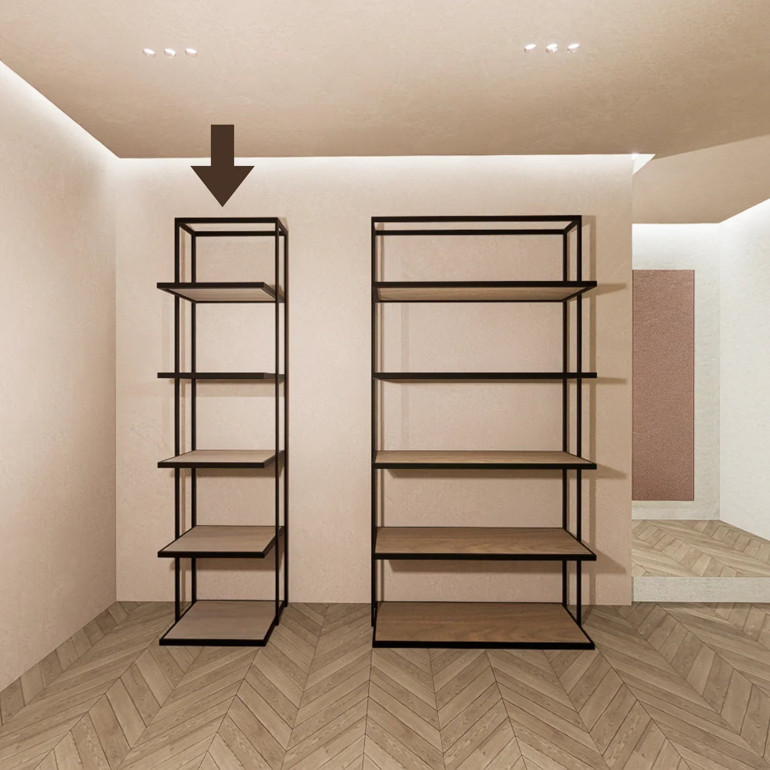 Struttura Autoportante Black 60x240 cm: design, ordine e massima libertà per il tuo negozio