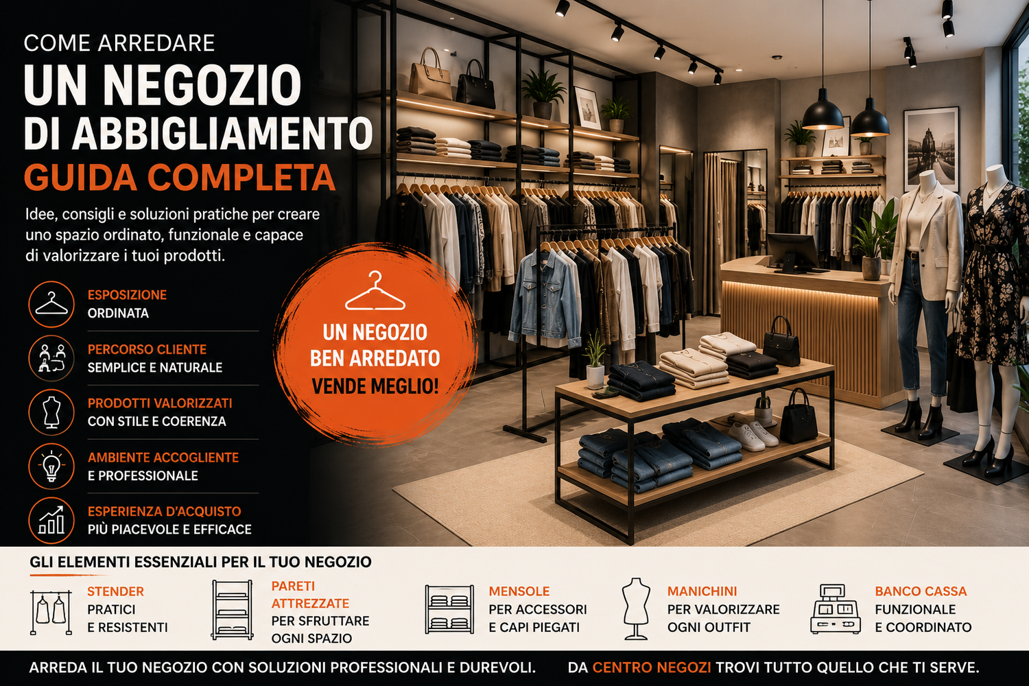 Come arredare un negozio di abbigliamento: idee pratiche per partire bene