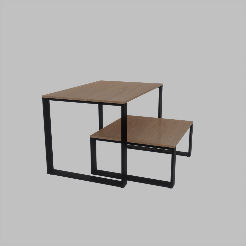 Pair of Black Leg Display Tables