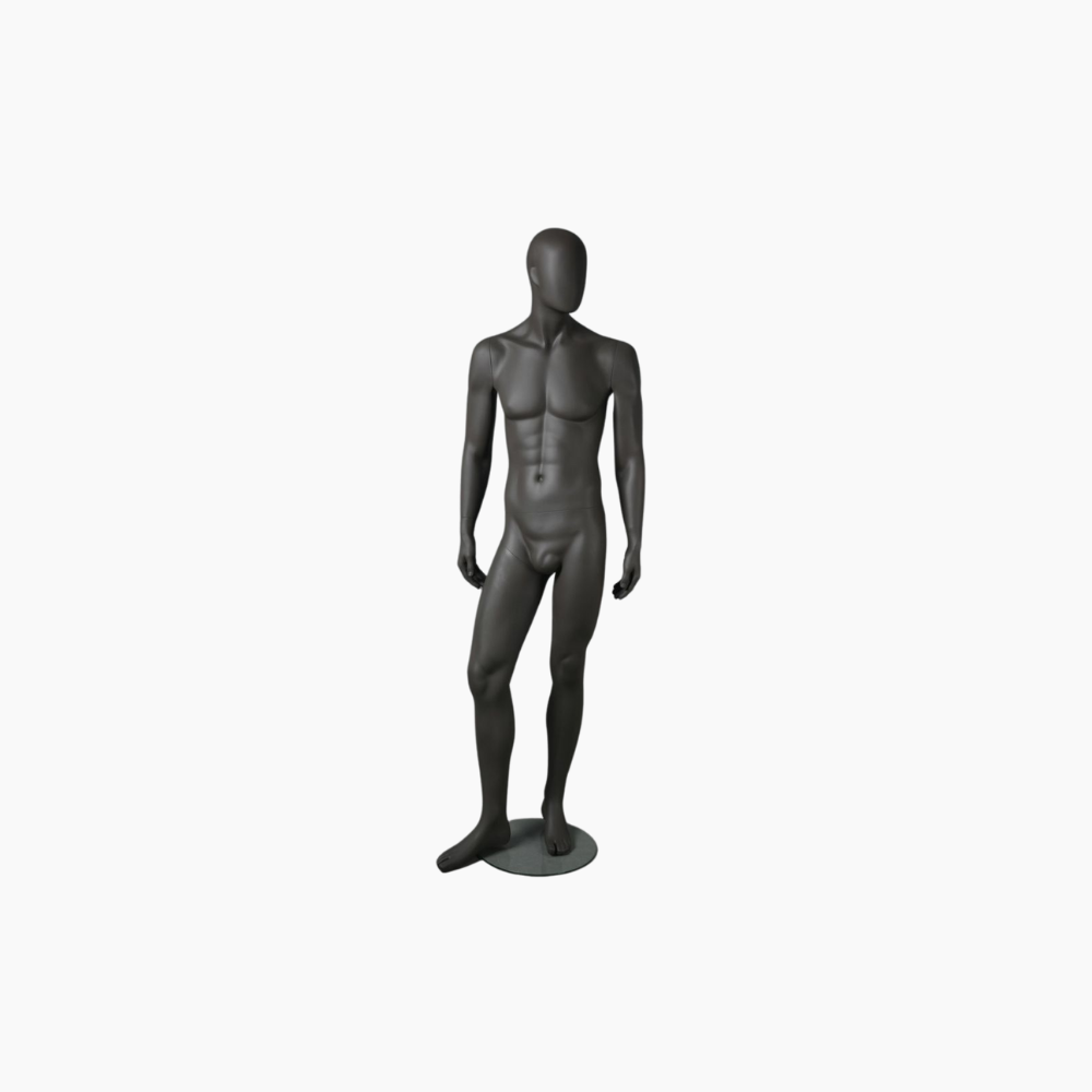 Maniquí Masculino Gris Mate Piedra3