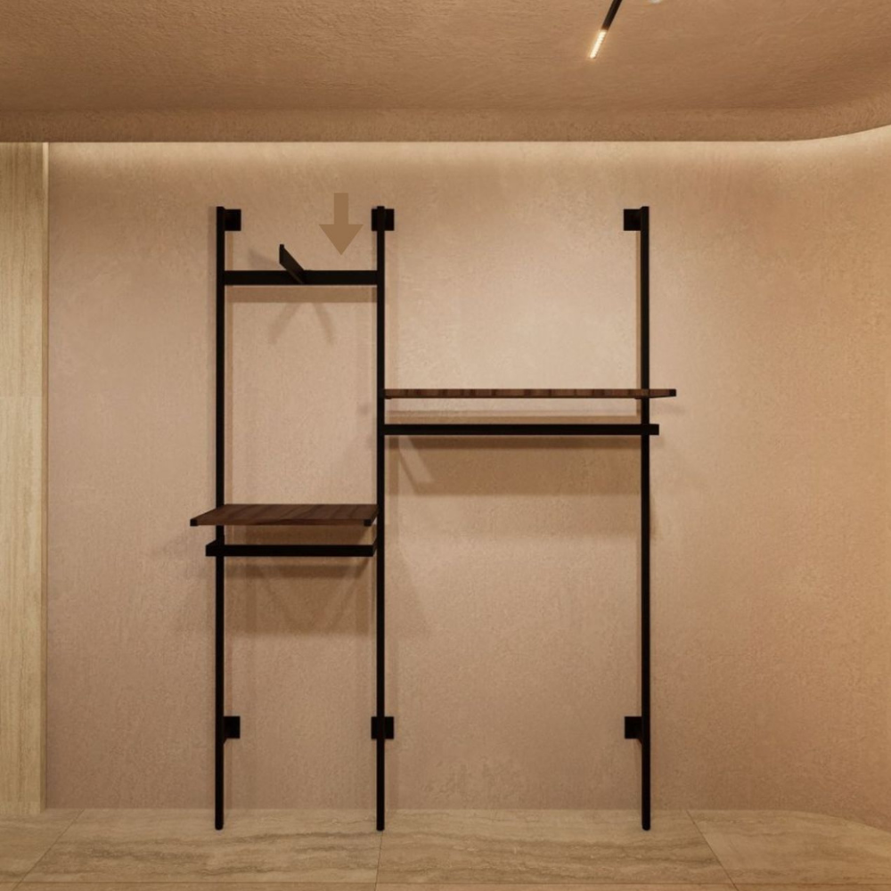 Traverso / Appenderia interna Shelf / Partenope nero cm100