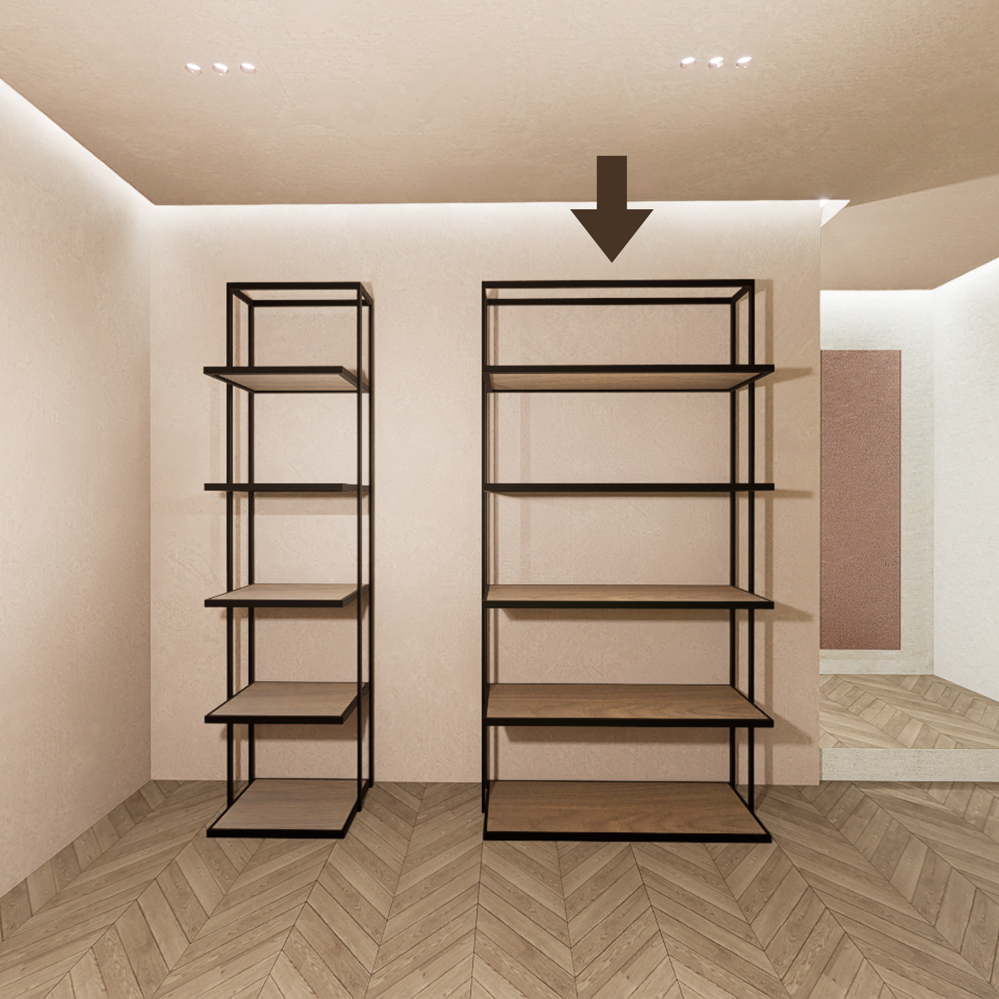 Struttura Autoportante cm 100x240h Black