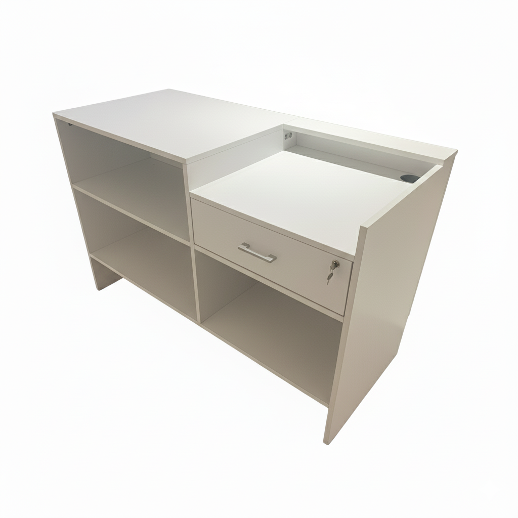 Banco cassa Bianco cm140x60x90H