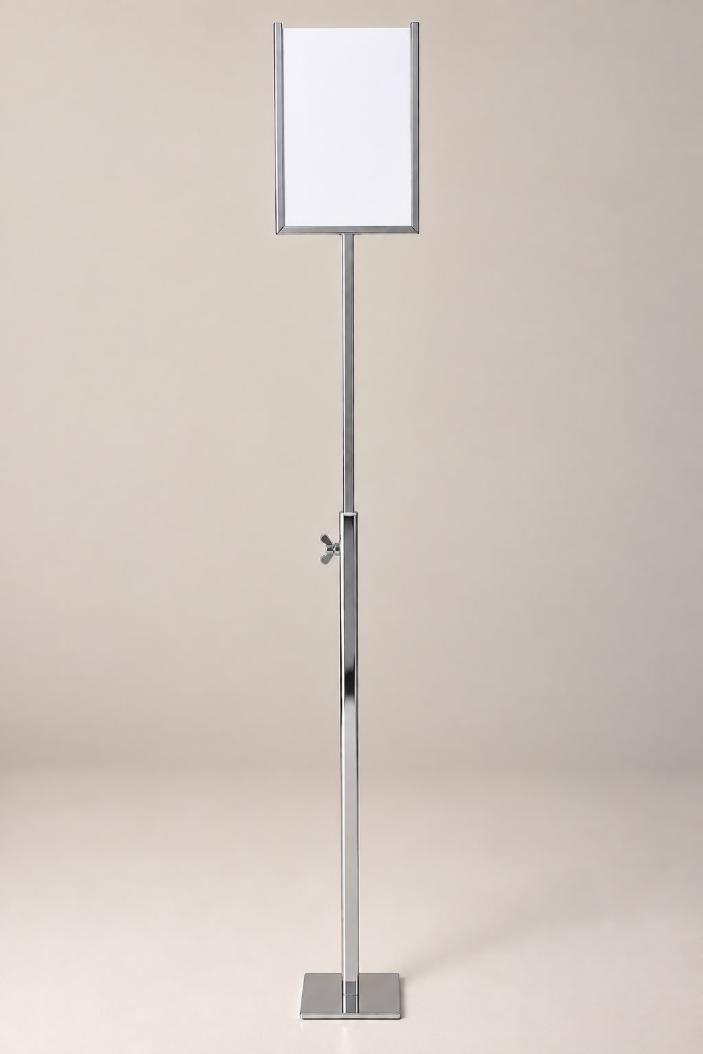 Espositore Portaprezzo Cartello Cromato A5 H70 cm BH093C