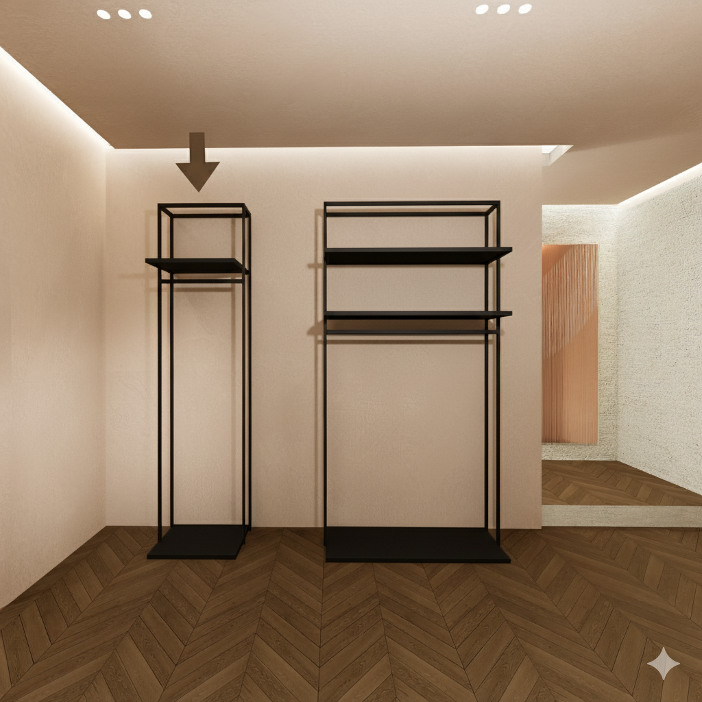 Struttura Autoportante cm 60 x 240H Black