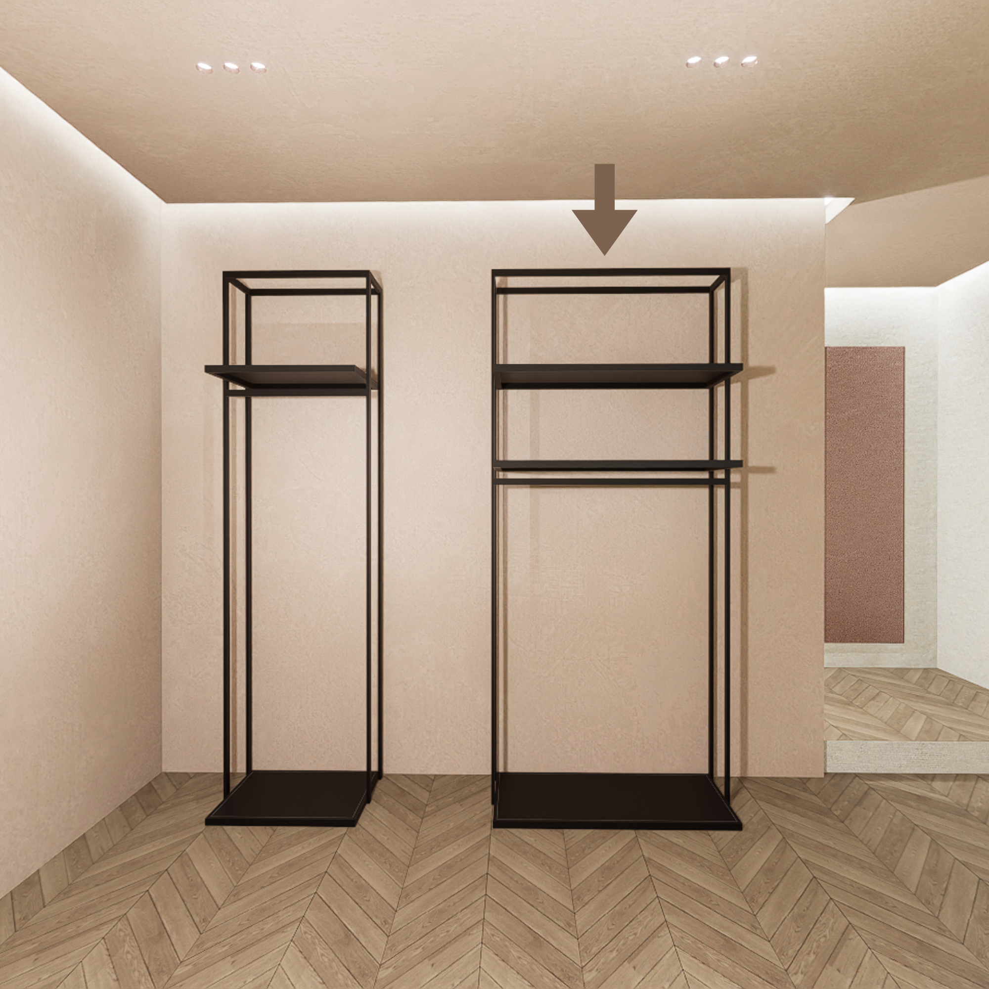 Struttura Autoportante cm 100x 240H Black