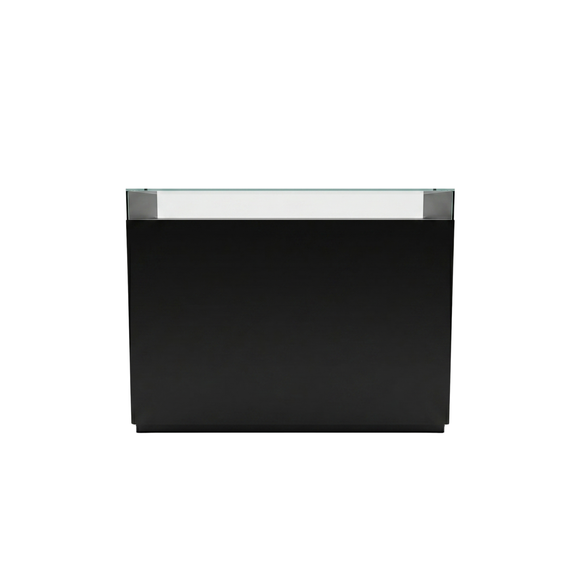 Banco Cassa Nero con Teca In Vetro