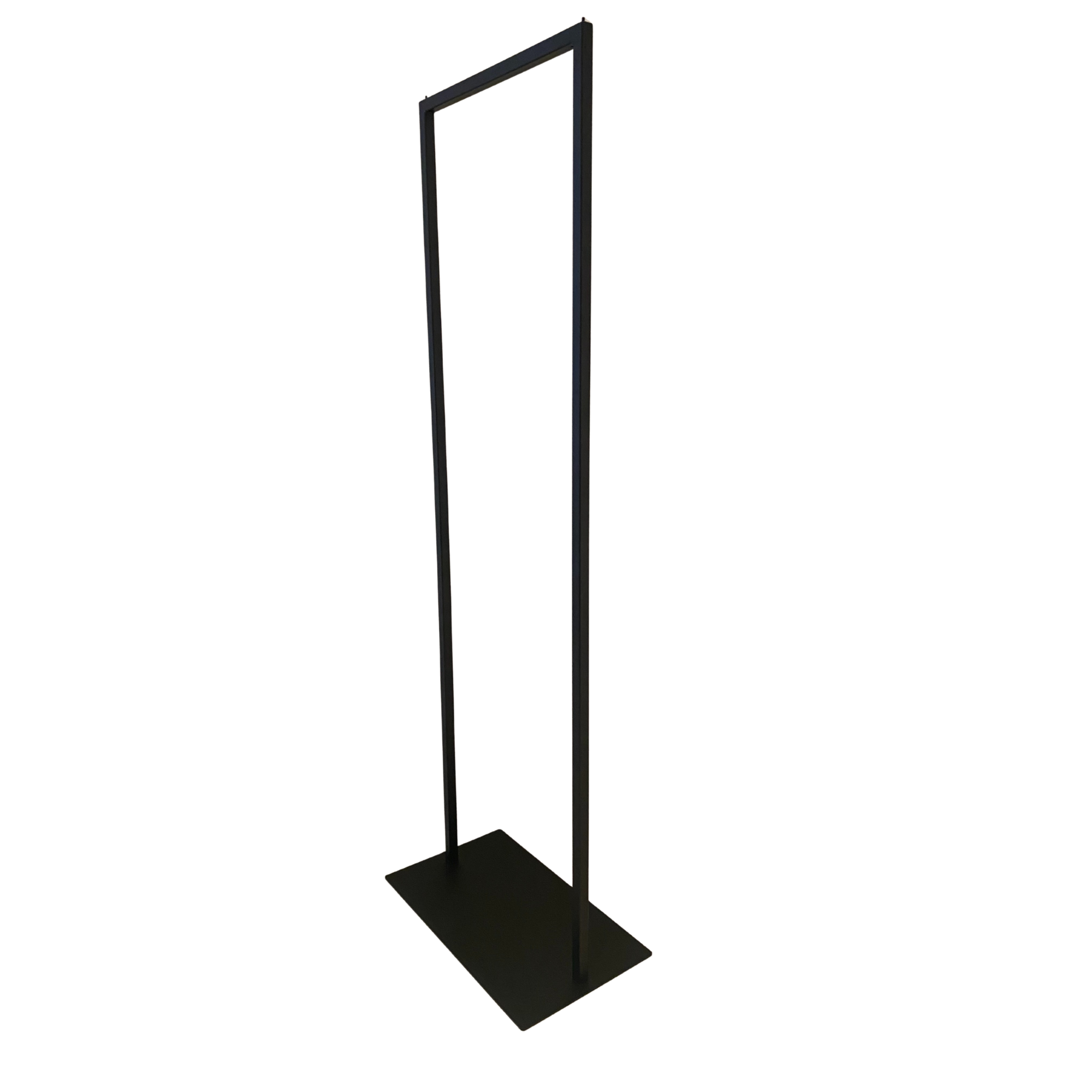 Stender con piastra nero cm60x180h