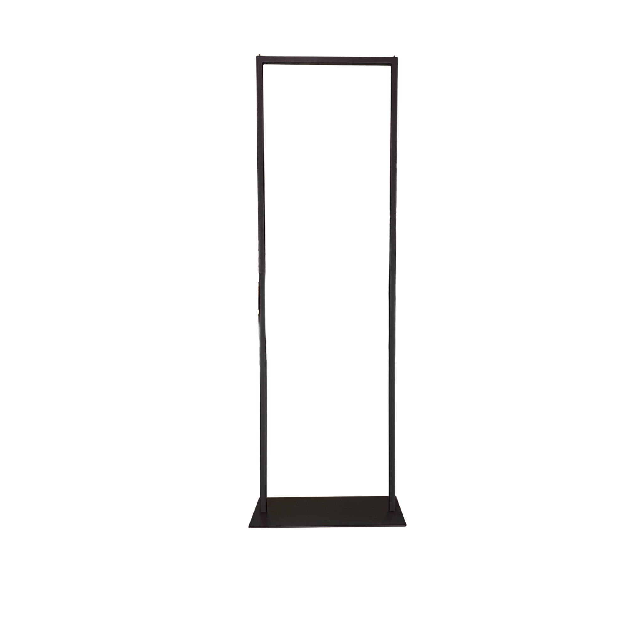 Stender con piastra nero cm60x180h